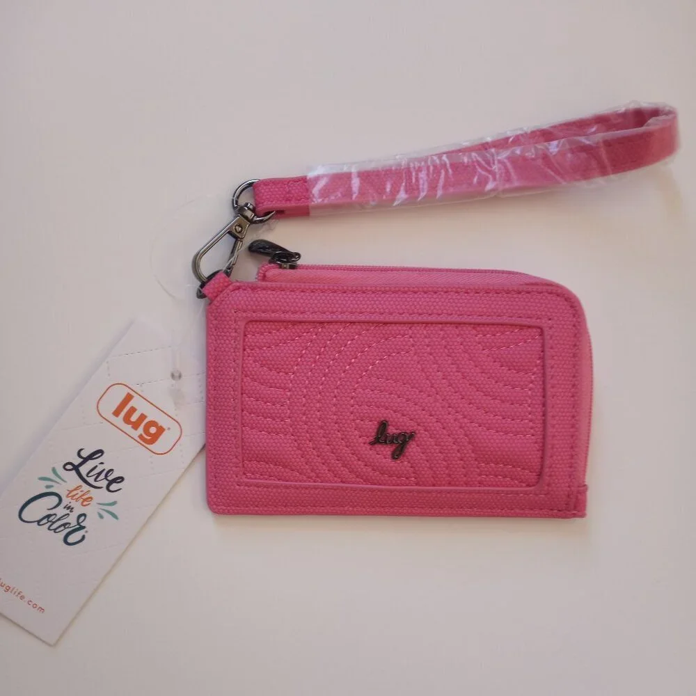 LUG Twirl Matte Luxe VL (Vegan Leather) RFID Wristlet Wallet - Pink Tourmaline